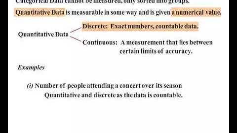 Year 11 and 12 General Maths - Data Types