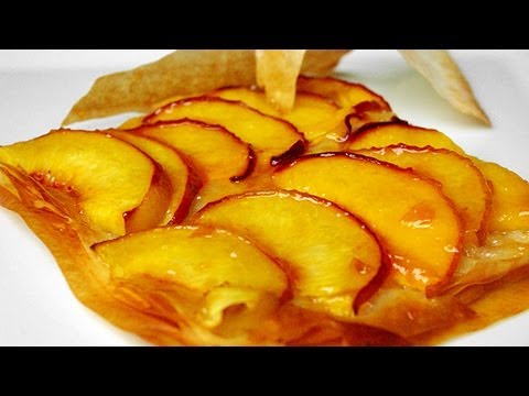 Peach pie easy recipe | FRENCH tarte à la pêche