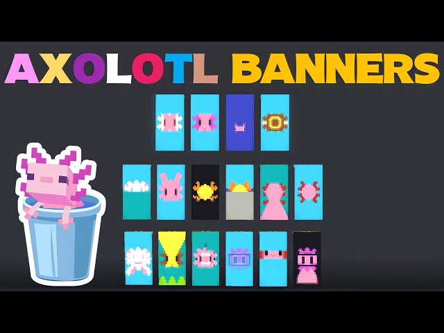 Axolotl banner minecraft tutorial