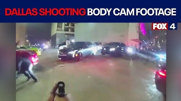 Body camera video show chaotic Downtown Dallas shooting