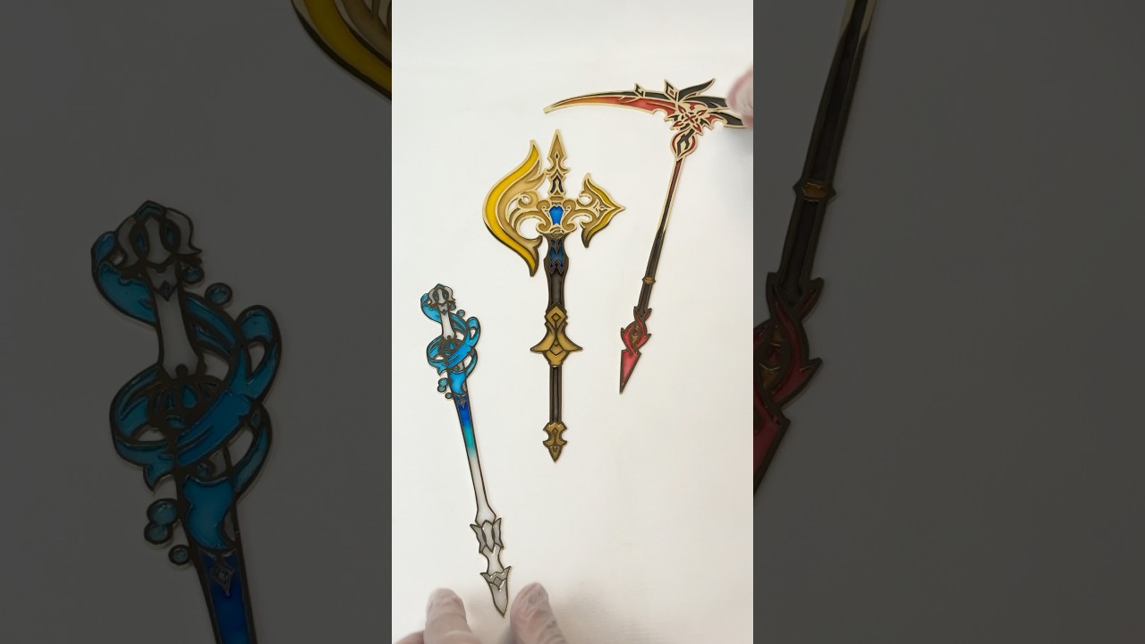 【原神】フォンテーヌ武器の透かし彫りを作ってみた #shorts
