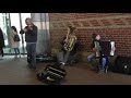 Wonderful street musicians play Bach's Toccata and Fugue in D Minor in Amsterdam