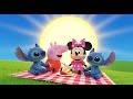 Peppa pig, Minnie Mouse, Stitch and A Picnic of Friendship and Sharing