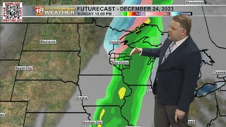 Thick cloud cover, unseasonable warmth and rain chances to highlight forecast through Christmas