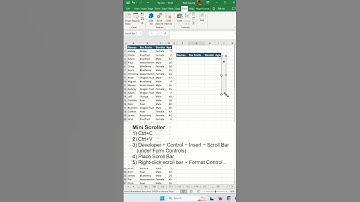 Mini Scroll Bar Widget - Excel Tips and Tricks
