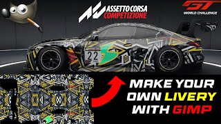 CREATE Your Own Special LIVERY from ZERO with GIMP for ACC | Tutorial for Assetto Corsa Competizione