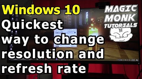Quickest way to change refresh rate with resolution together Windows 10 shortcut key