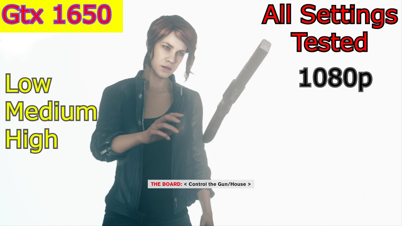 Gtx 1650(4 GB) - Control (PC game) || All Settings Tested