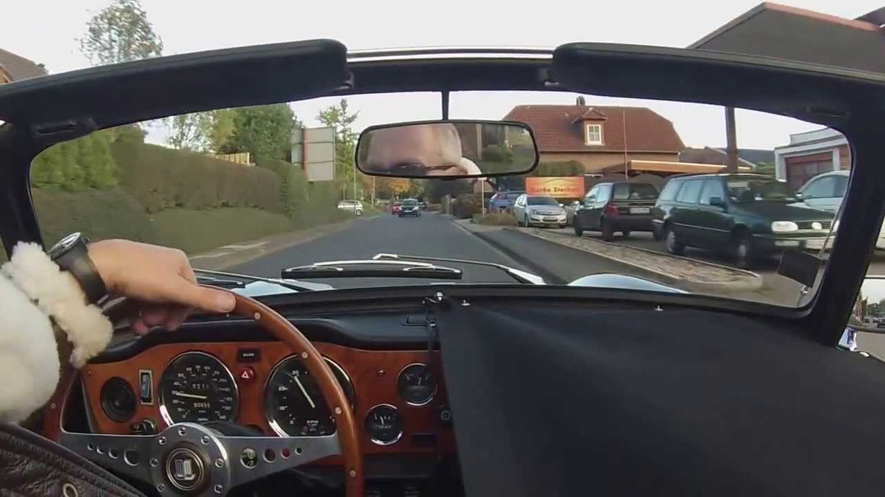 TR6 driving riding Rhine area