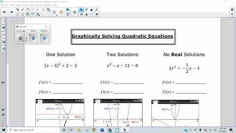 DESMOS - Solving Linear and Quadratic Equations Graphically