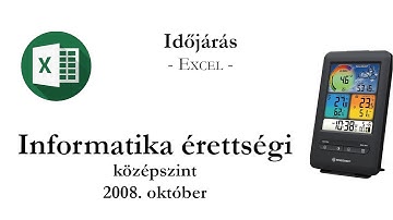 Időjárás - 2008. október középszintű informatika érettségi: táblázatkezelés