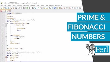 Prime & Fibonacci Numbers in Perl | Print First n Prime & Fibonacci Numbers in Perl