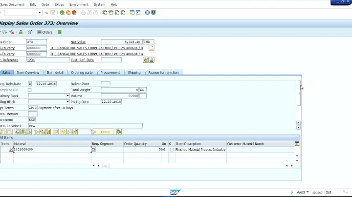 Sap Order to cash Cycle