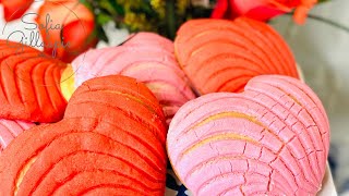 Conchas en forma de Corazon | Panaderia Mexicana y Mas