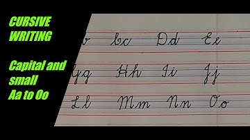 How to write in CURSIVE / CAPITAL  and SMALL  ALPHABETS /UPPER CASE and LOWER CASE LETTERS /Aa to Oo