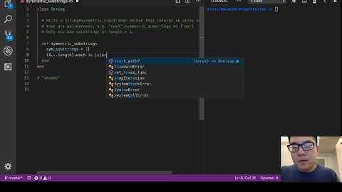 5) Ruby: Symmetric Substrings
