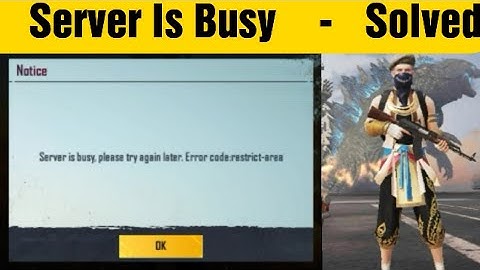 Server Is Busy. Please Try Again Later. Error Code : Restrict - Area | Problem Solved | BGMI ||