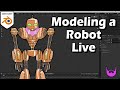 Modeling a Robot | Blender 2.8 | Live Stream