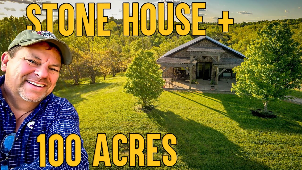 Event Space Party Venue Stone house for sale, 98 ac Farm on River, 2 Houses, Land for Sale