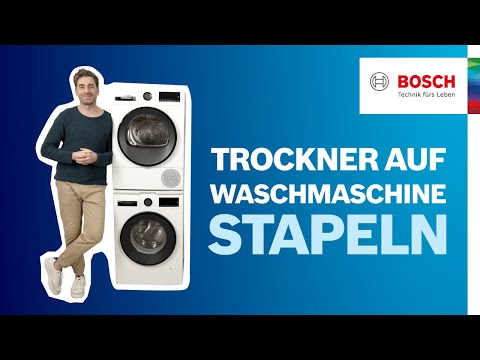 Waschmaschine & Trockner stapeln: sicherer Waschturm Aufbau mit Zubehörteil | Bosch Waschen Hilfe