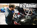 The LS Miata Is ALIVE!!! First Start With The &quot;New&quot; Engine And Drysump Setup!!