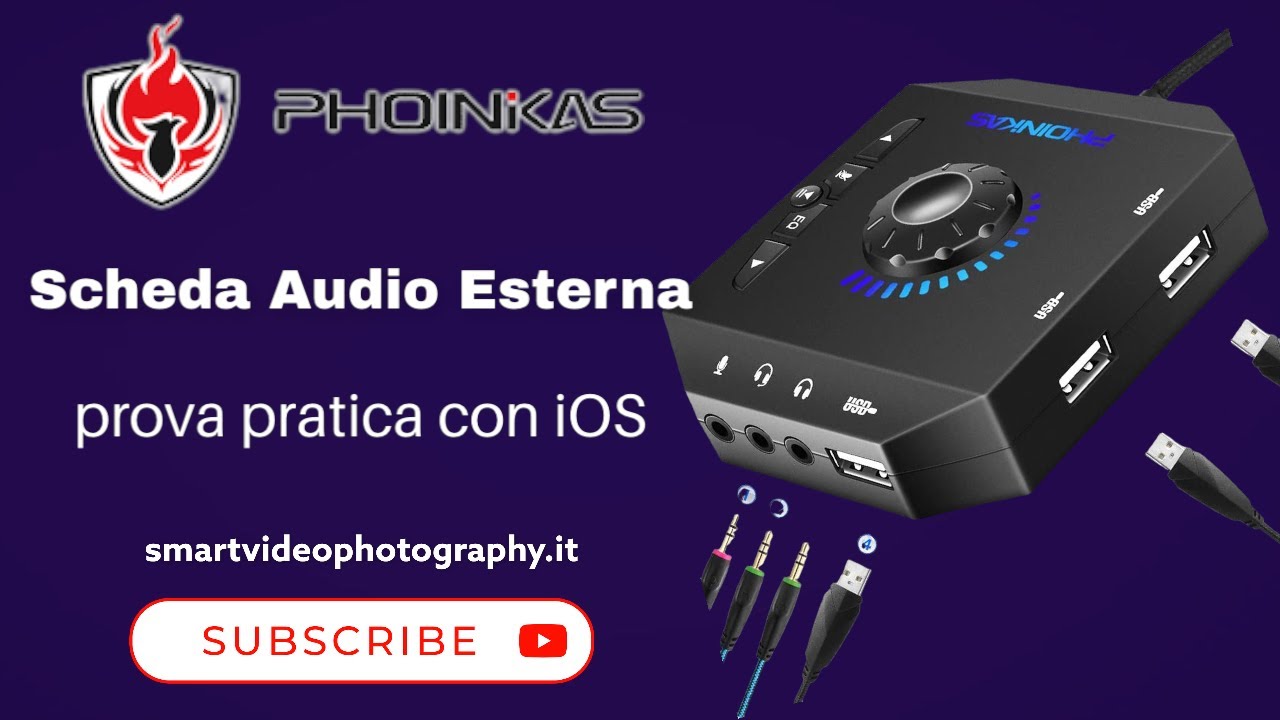 PHOINIKAS Scheda Audio Esterna- Mobile Audio Recording 