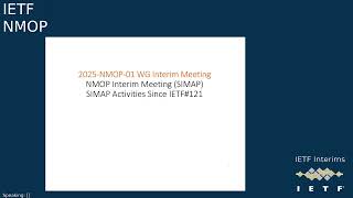 IETF interim: Network Management Operations (NMOP) 2025-02-14 09 ...