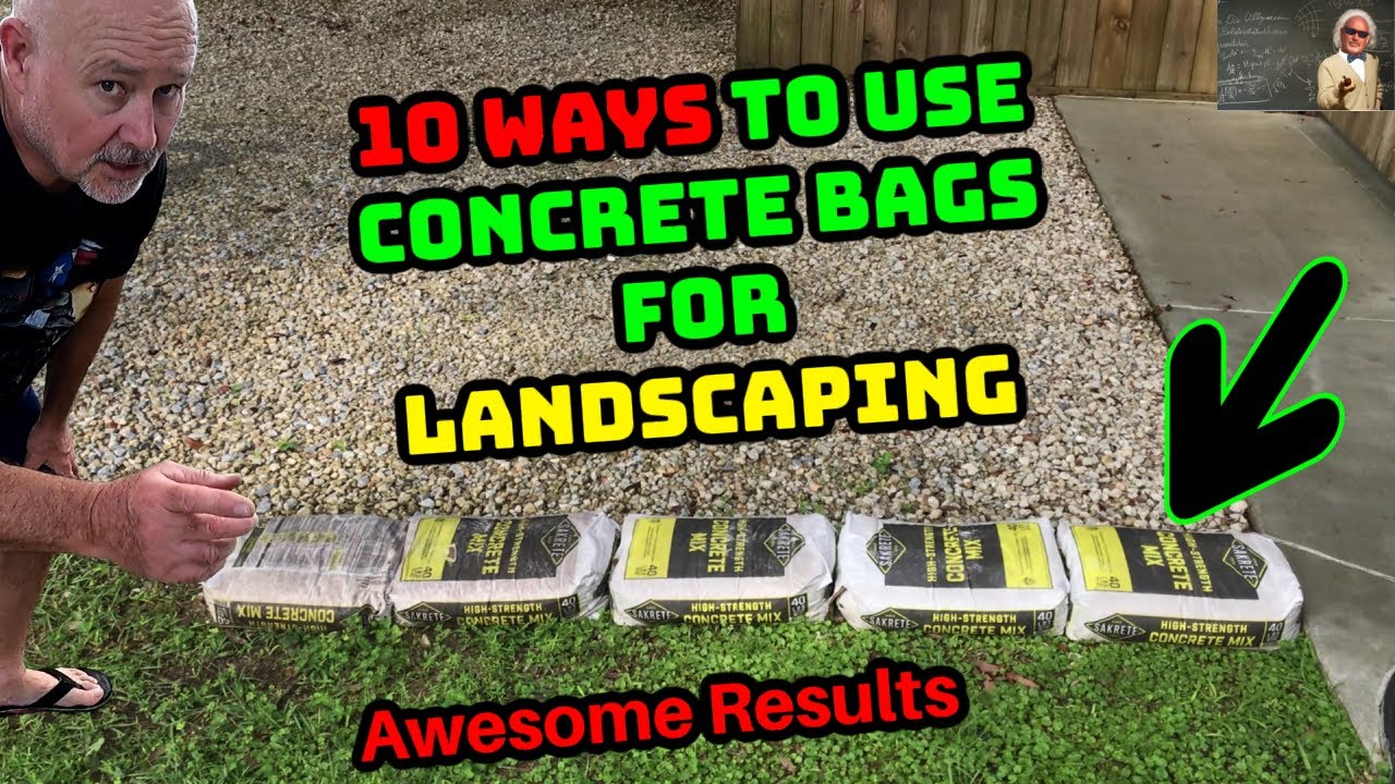 AMAZING How to Use Cement Bags For Driveway  Edging Fire Pits Retaining Walls etc WORKS AWESOME