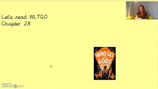 Tuesday 19th Jan Chapter 28 WLTGO