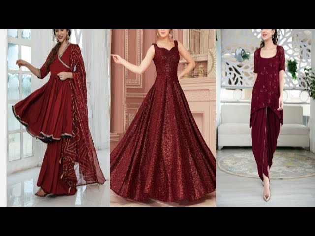 Maroon Salwar Suits | Buy Maroon Salwar Kameez in Best Designs
