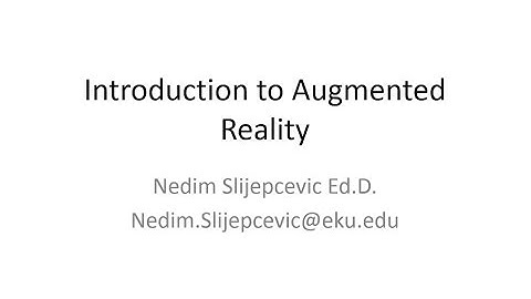 Introduction to Augmented Reality Part 1