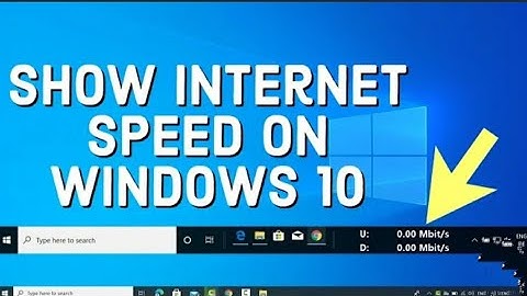 How To Show Net Speed On Taskbar In Window 10 /8 / 8.1 (32&64 Bit) | Hindi