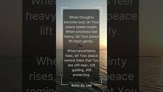 When Thoughts Get Loud – Let Peace Speak #echoduciel #motivation #victoryinjesus #jesus #holyspirit