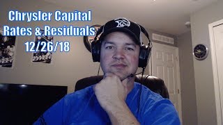 Chrysler Capital Rates and Residuals 12/26/18 Live Q&A