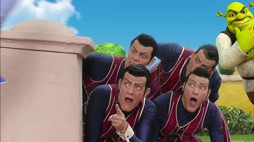 We are Number One but every one is replaced by a scene from Shrek