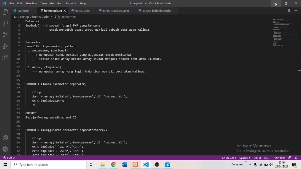 php implode คือ Update 2022 Fungsi php Implode