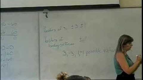 Zeros of Polynomial Functions (part 2)