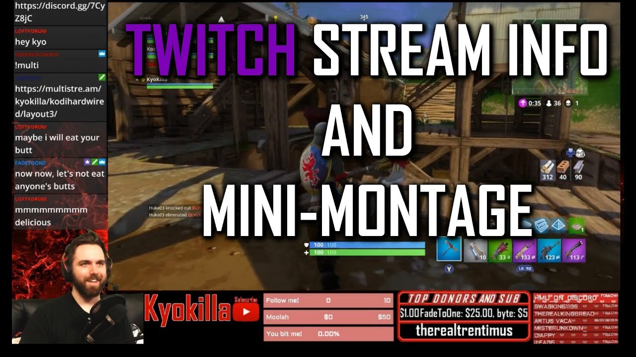 FullTime Twitch Stream Info and MiniMontage YouTube