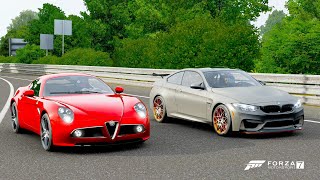 Forza 7 Drag race: BMW M4 GTS vs Alfa Romeo 8C Competitzione