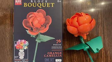 Let’s Build Block Tech Block Bouquet Orange Camellia | Five Below LEGO-compatibele bouwstenen