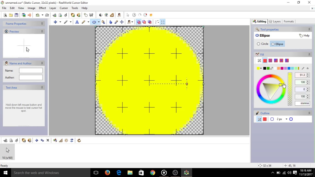 how to get yellow circle around Cursor YouTube
