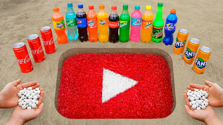YouTube Logo in the Hole with Orbeez, Coca Cola, Mentos & Popular Sodas