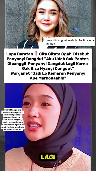 Cita citata Ogah Disebut Penyanyi Dangdut #shortvideo #viralvideo #artist #citacitata