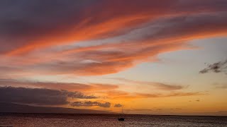 A Windy Winter Sunset in Maui - Ka&#39;anapali Hawai&#39;i 🐋🥶😎🤙