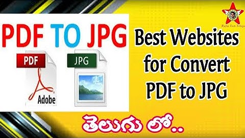 Best Online pdf to Jpg Converter Websites in Telugu