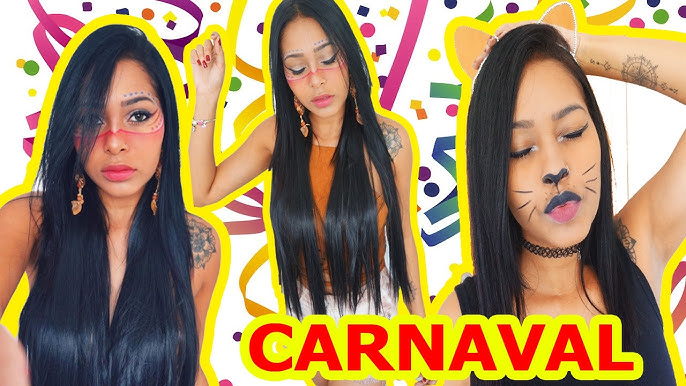 DIY FANTASIA DE ÚLTIMA HORA: Como fazer orelha de gatinho + maquiagem +  penteado - Camila Carregal 