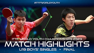 Lin Shidong vs Wen Ruibo | U19 BS Final | ITTF World Youth Championships 2023