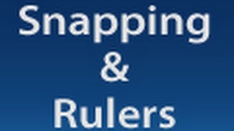 Photoshop: Snapping and Rulers |