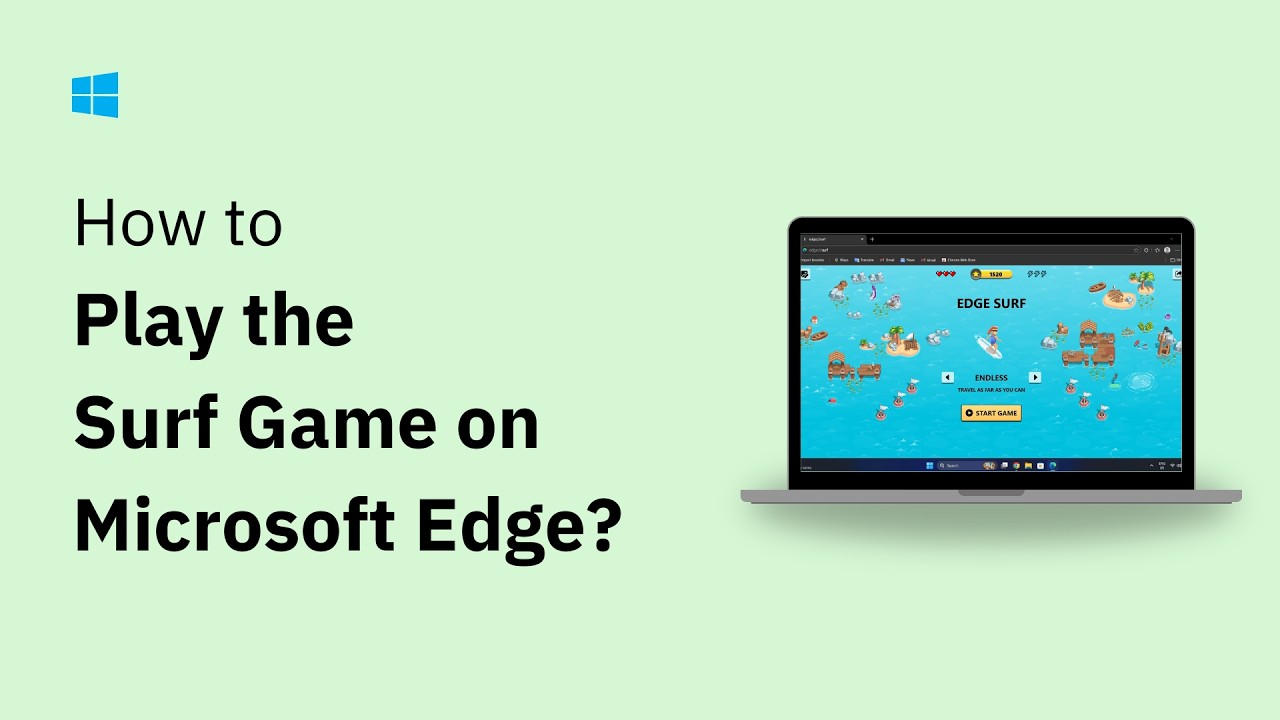 Serff Game How to Play the Surf Game in Microsoft Edge - YouTube