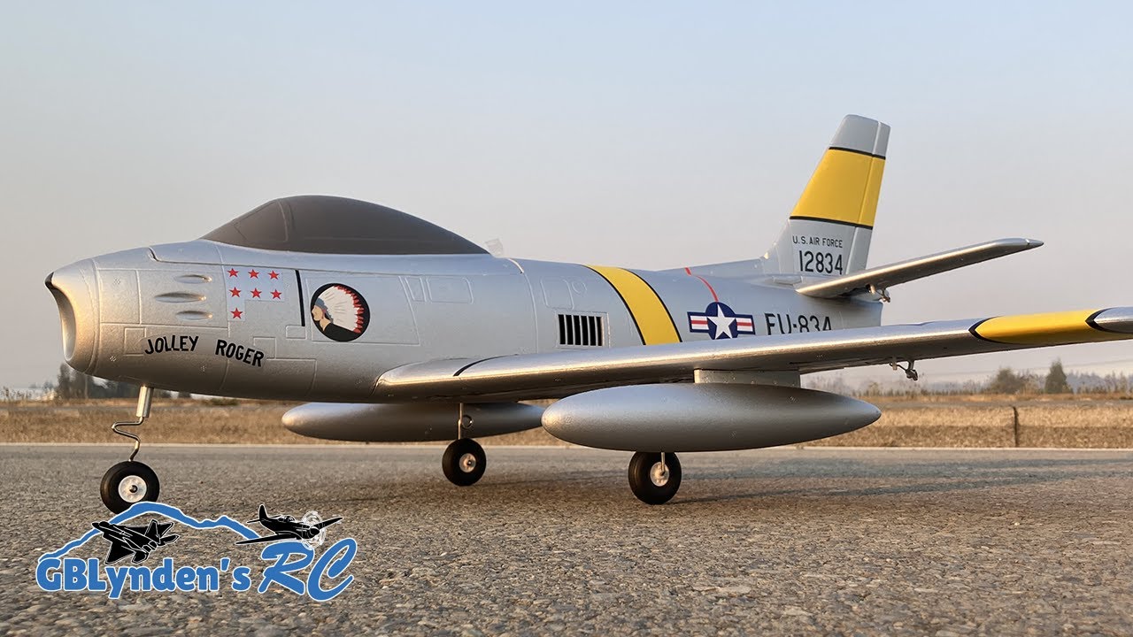 Sunrise Maiden Flight Review Arrows RC F86 Sabre 64mm EDF Jet YouTube